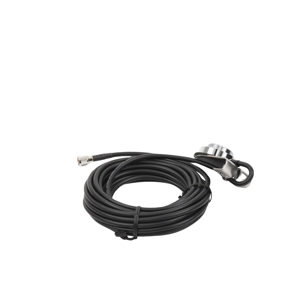 3/4" (Nmo) Trunk Mount, 5m RG-58 Cable, Mini UHF Male Connector.