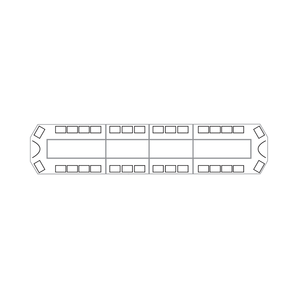 Light bar series 27 amber red 128 LEDs
