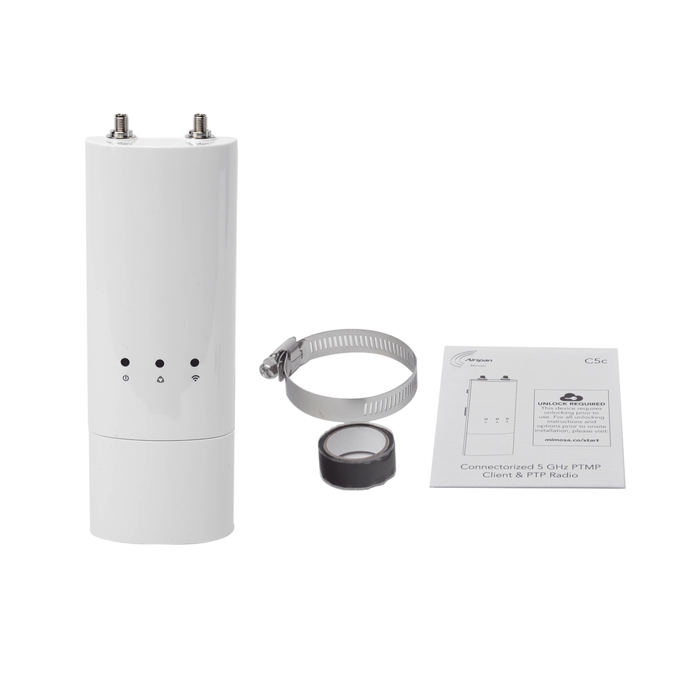 Radio modular hasta 500 Mbps de 4.9-6.4 GHz, IP55, 2x2:2 MIMO, Monitoreo a través de la nube, Adaptación automática al entorno, no incluye inyector POE