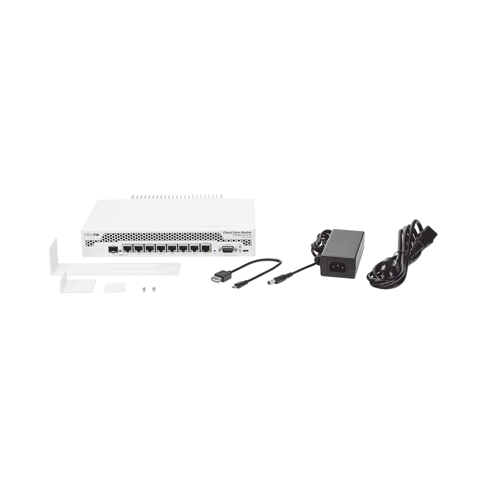 Cloud Core Router, 9-Core CPU, 7 Gigabit Ethernet Ports, 1 TP/SFP Combo, 1 GB Memory, Passive Cooling