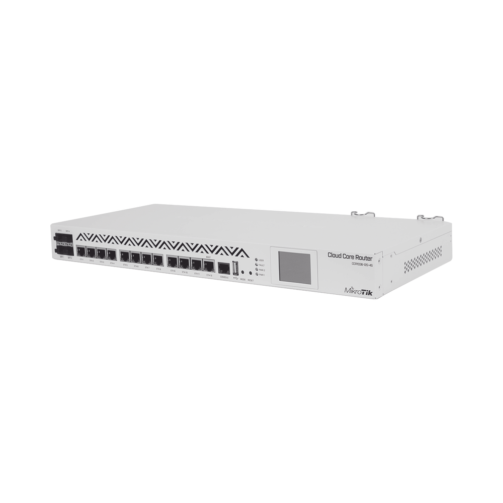 Cloud Core Router, 36-Core CPU, 16Gbps/24Mpps Throughput, 12 Gigabit Ethernet Ports, 4 SFP Ports, and 4GB of Memory, Ideal for IPsec