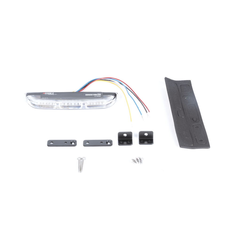 Luz direccional led con montaje: color- dual , estrecho, superficie y rejilla, 69 patrones de flash, 12-24vdc, rojo / azul