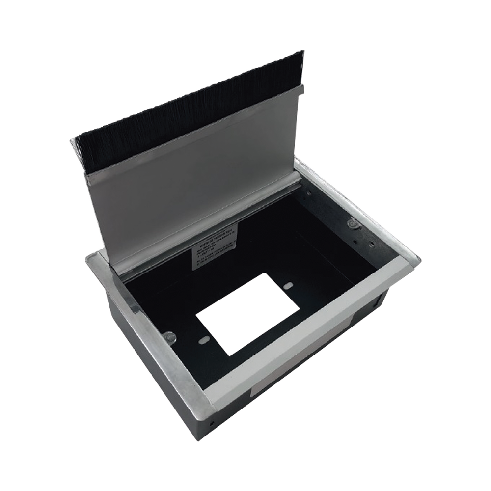 Caja universal vacía de 1 módulo para instalación en escritorio (voz, datos, vídeo, contactos eléctricos), (No incluye accesorios)