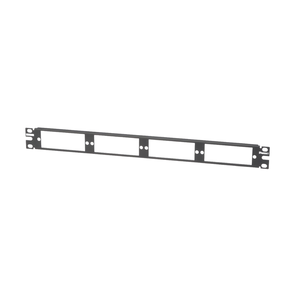 Patch Panel de Fibra Óptica, Para 4 Placas Acopladras FAP o FMP, Color Negro, 1UR