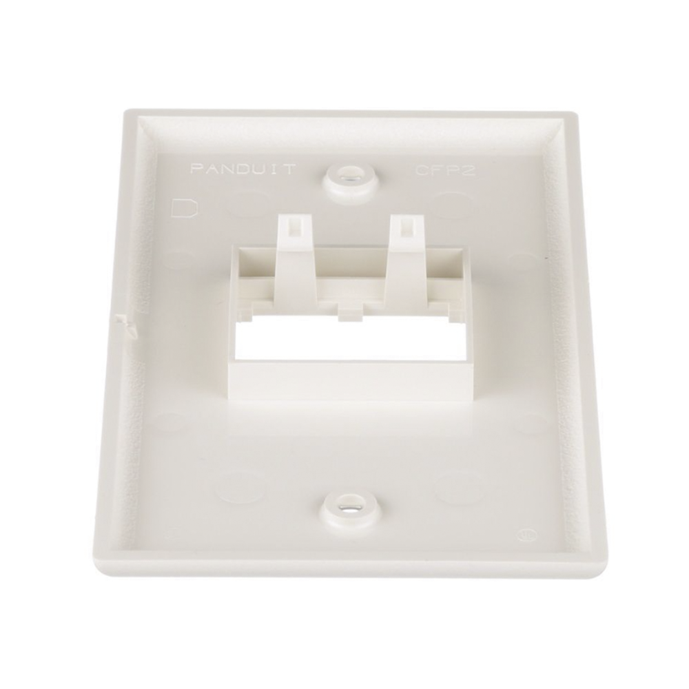 Classic Vertical Wall Plate, 2-Port Mini-Com Outlet, Matte White