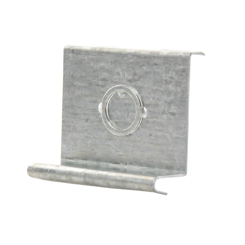Placa salida a tubo automática con chequeador 1/2 y 3/4 de 66 mm, con acabado Electro Zinc
