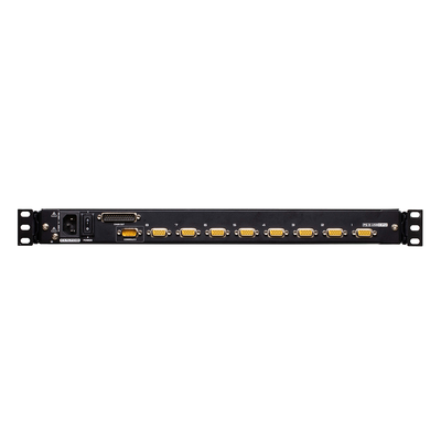 Consola LCD single rail con switch KVM integrado VGA PS/2-USB de 8 puertos