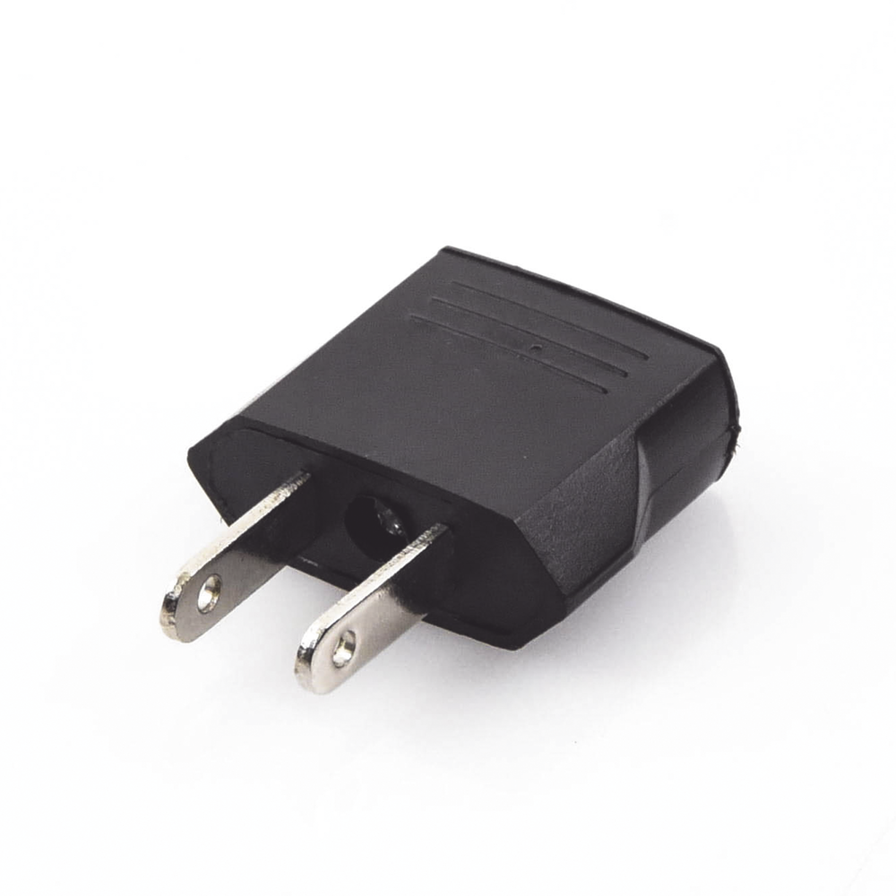 European to American plug adapter, Premium Quality @ 6 A; 110 - 250 Vac