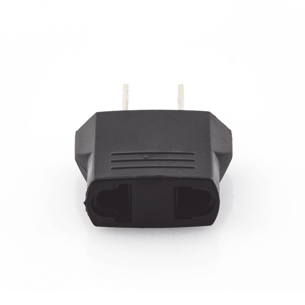 European to American plug adapter, Premium Quality @ 6 A; 110 - 250 Vac