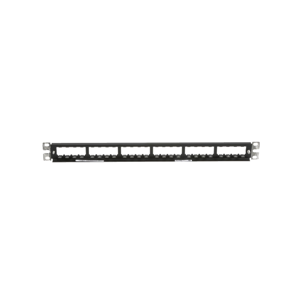 Mini-Com Modular Patch Panel (No Connectors), Flat, Fully Shielded, 24 Ports, 1RU