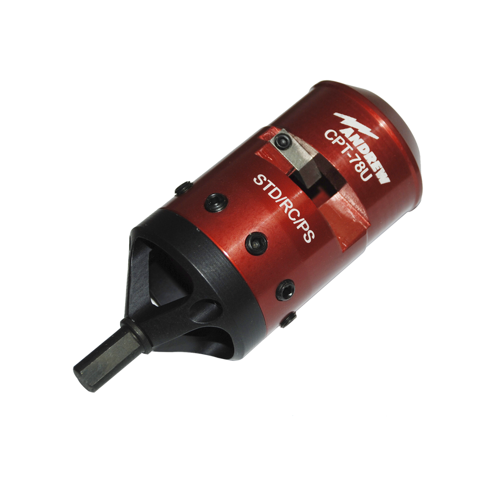 Herramienta automatizada para preparar cable Heliax LDF5-50A, AVA5-50 y AL5-50