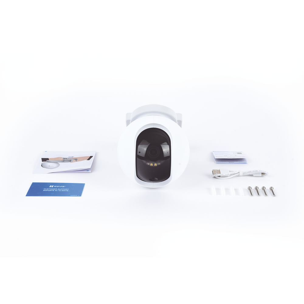 Camara PT / Wi-Fi / Con Bateria Recargable (Sin Cables) / Compatible con Panel Solar CS-CMT-SOLARPANEL-C / Seguimiento Inteligente / Visión Nocturna a Color / Detección humana / Exterio