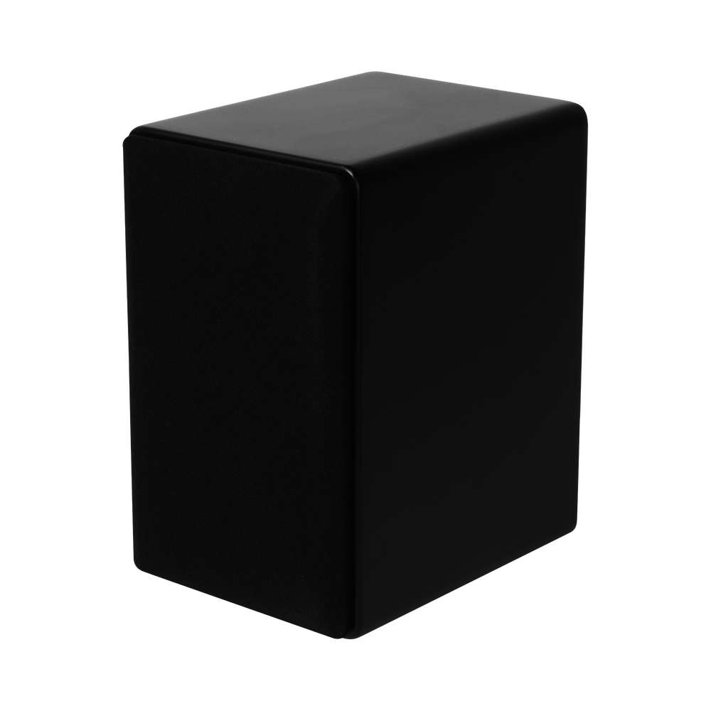 Bookshelf Speaker, 4in Fiberglass Woofer, 1in Aluminum Tweeter, Matte Black Finish, 5-40 Watts, 8 Ohms