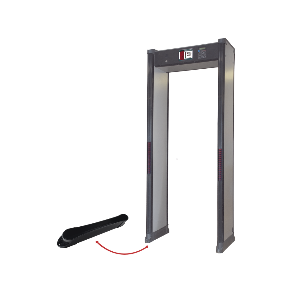 Plastic base for metal detector arch installation