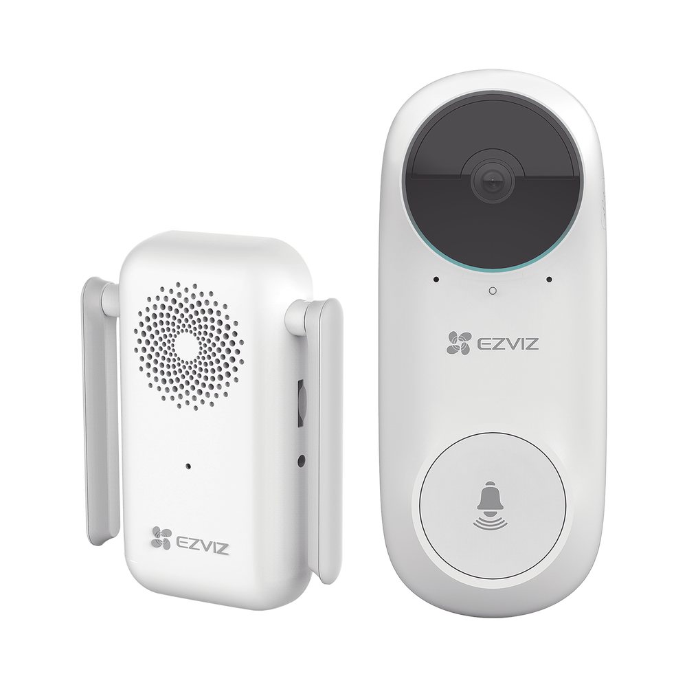 Rechargeable Battery-Powered Wi-Fi Doorbell / Wireless / Call App / Includes Indoor Chime with Selectable Chimes / Memory Slot / Indoor Use