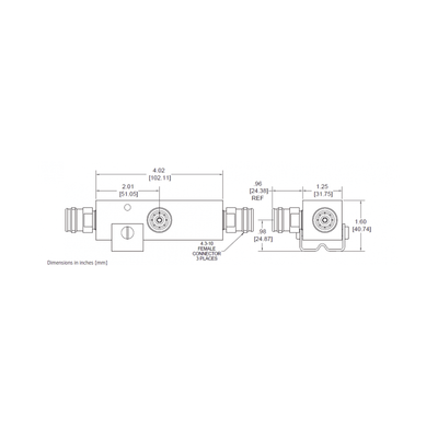 20dB (100:1) Tapper 350-5930MHz 500W -161dBc 4.3-10 IP67 .
