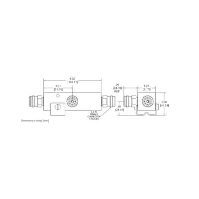 SEPARADOR 4.8dB (3:1) Tap 350-5930MHz 500W -161dBc 4.3-10 IP67 .