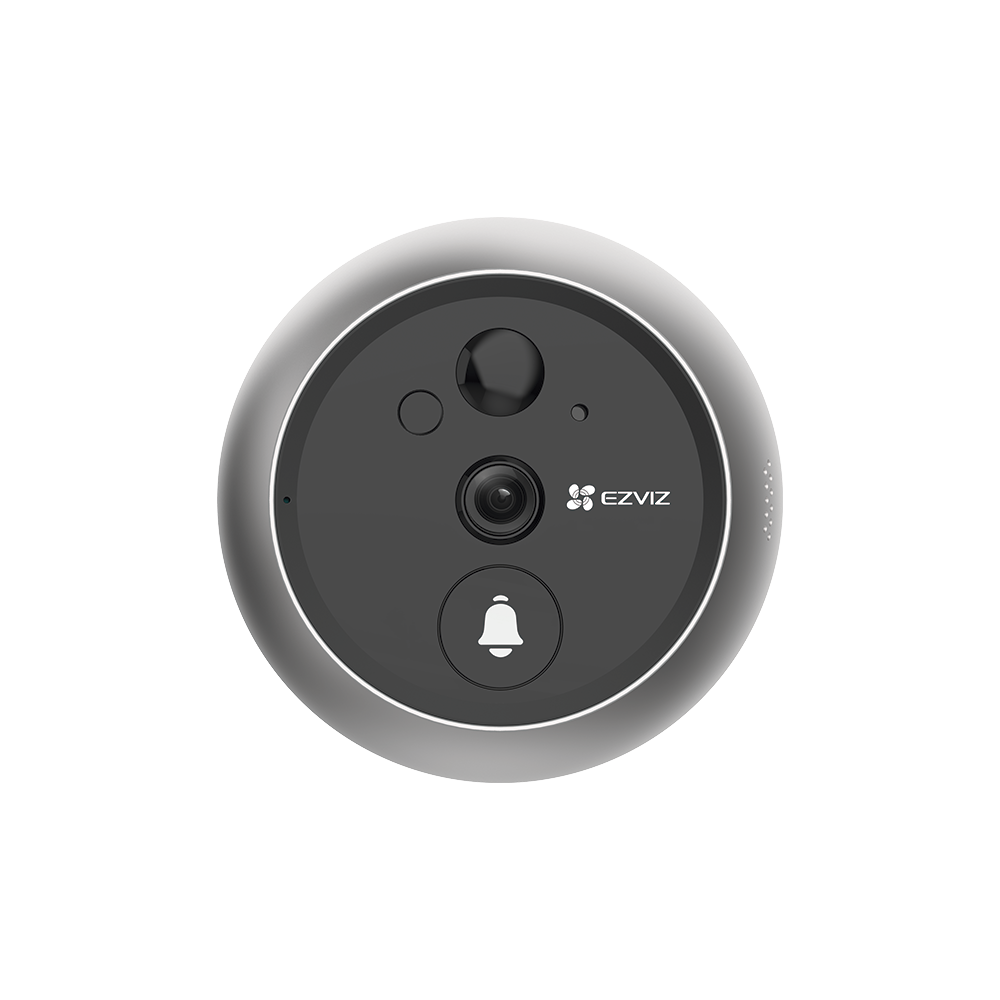 Timbre Con Mirilla y Pantalla Wi-Fi de Batería Recargable / Para Instalarse en Puerta / Cámara 2MP / Sensor PIR / Detección de Movimiento / Audio de Dos Vías / Uso en Interior