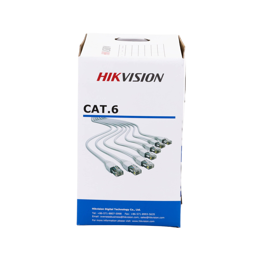 Bobina de Cable de 305 m (1000 ft) Cat 6 / 100% Cobre / Color Blanco / Uso en Interior / PVC