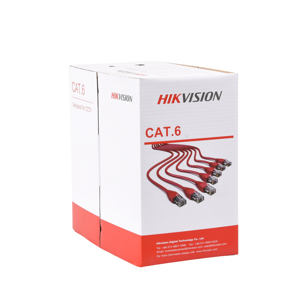 Bobina de cable UTP 305 m., Cat6 (23 AWG), Color Gris, PVC (CM), uso en Interior, 100% Cobre, Para aplicaciones de CCTV y Redes de datos