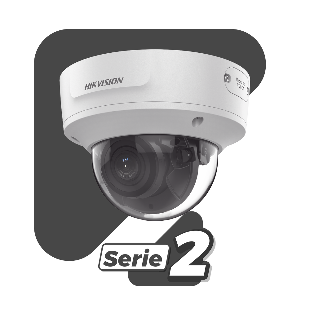 Domo IP 8 Megapixel (4K)/ Lente 2.8 mm / 30 mts IR EXIR / Exterior IP67 / IK10 / WDR 120 dB / PoE / Videoanaliticos (Filtro de Falsas Alarmas) / Ultra Baja Iluminación / Onvif
