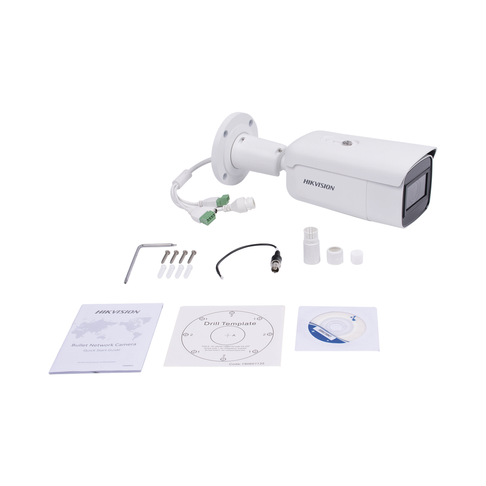 Bala IP 8 Megapixel (4K)/ Lente Mot. 2.8 a 12 mm / 60 mts IR EXIR /Exterior IP67 / IK10 / WDR 120 dB / PoE / Videoanaliticos (Filtro de Falsas Alarmas) / Ultra Baja Iluminación / Entrada y Salida de Audio y Alarmas