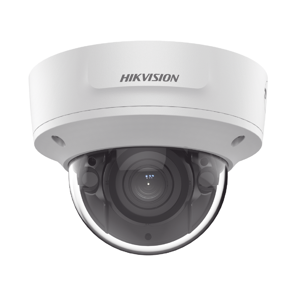 Domo IP 8 Megapixel / Lente Mot. 2.8 a 12 mm / 40 mts IR EXIR /Exterior IP67 / IK10 / WDR 120 dB / PoE / Videoanaliticos (Filtro de Falsas Alarmas) / Ultra Baja Iluminación / Entrada y Salida de Audio y Alarma