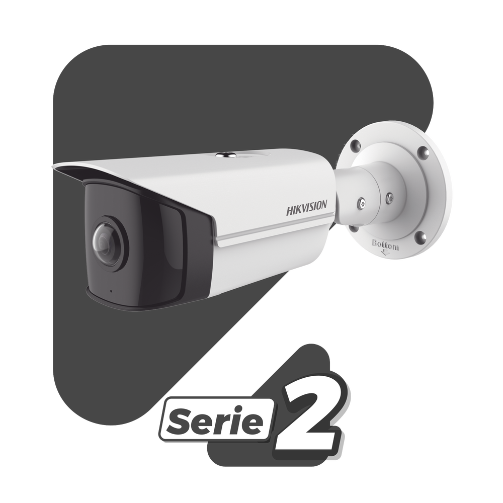 Bala IP 4 Megapixel / Serie PRO + / Panorámica 180° / 20 mts IR EXIR / WDR / Exterior IP67 / Vídeo Analíticos / PoE / MicroSD / Onvif