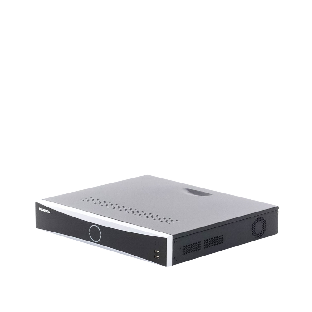 12 Megapixel NVR (4K) / 16 IP Channels / 16 PoE Ports / Supports AcuSense Cameras / 4 Hard Drive Bays / PoE Switch / 4K HDMI