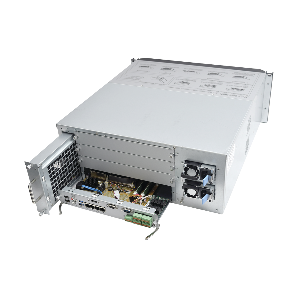 12 Megapixel (4K) NVR / 128 IP Channels / 24 Hard Drive Bays / 4 Network Ports / Supports RAID with Hot Swap / High Performance NVR