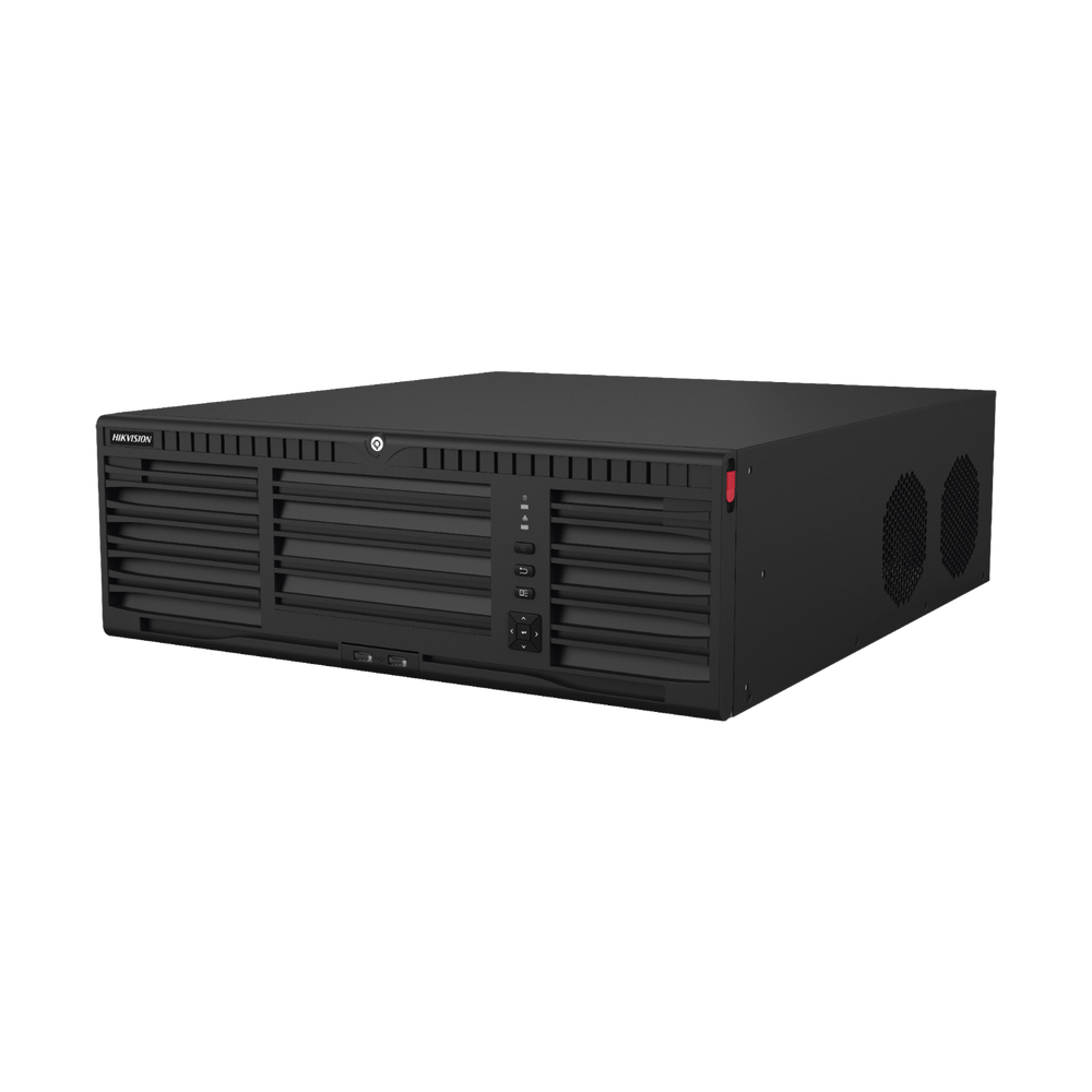 NVR 32 Megapixel (8K) / 32 Canales IP / Soporta Cámaras AcuSense / 16 Bahías de Disco Duro / 2 Tarjetas de Red / Soporta RAID con Hot Swap / HDMI en 8K / Soporta POS