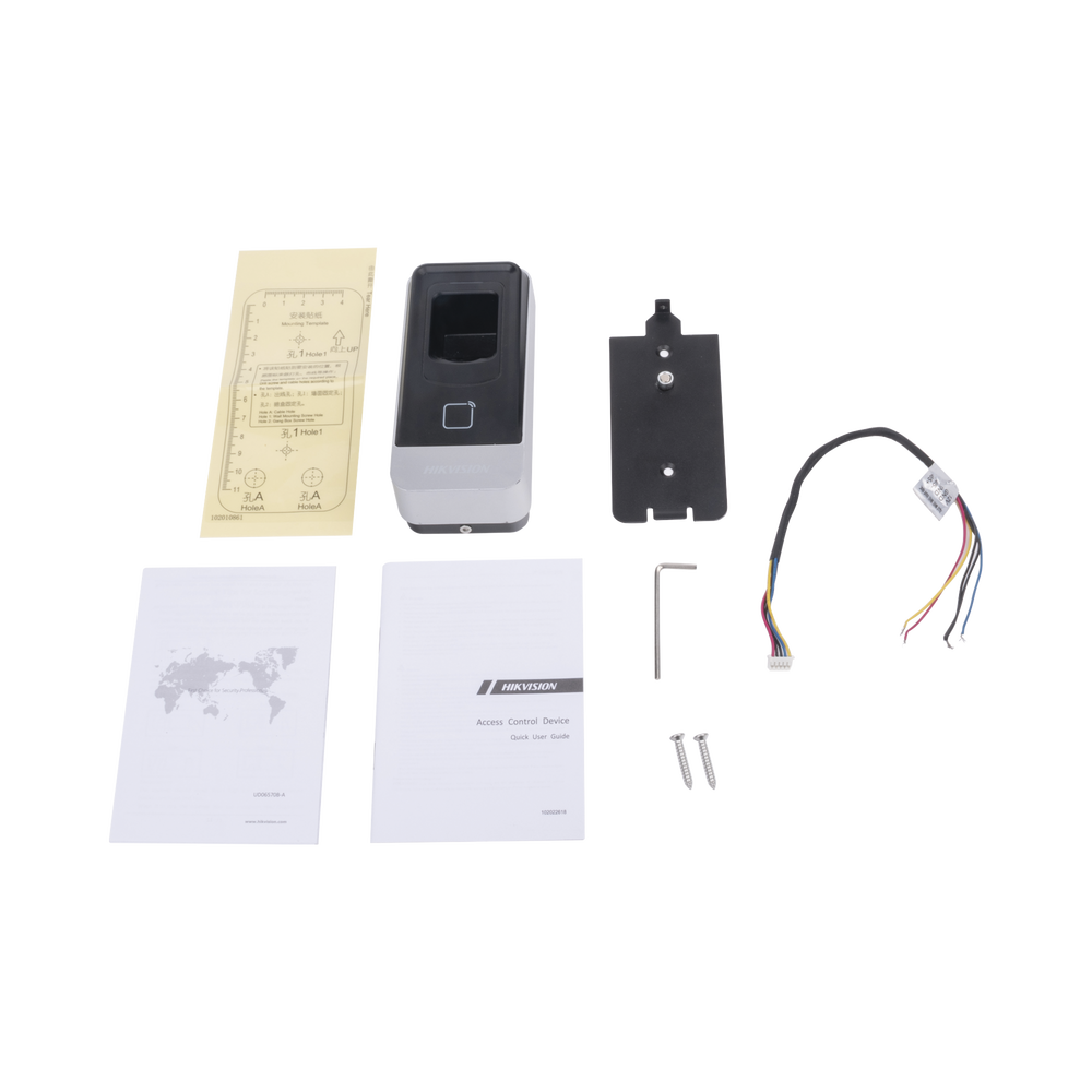 MIFARE IP65 Slave Reader / Fingerprint / Mifare Card Reader / RS-485 / Indoor and Outdoor / Requires DS-K2600 Series Panel