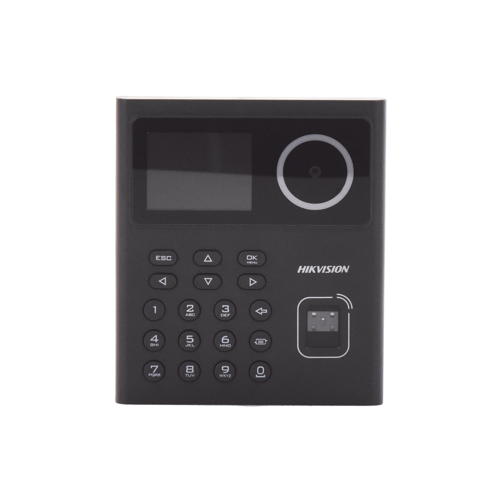 Terminal WiFi de Huella, Facial y Tarjetas MIFARE para Control de Acceso o Asistencia / 500 rostros y 1,000 Huellas y Tarjetas / Detección de Cubrebocas / HikConnect