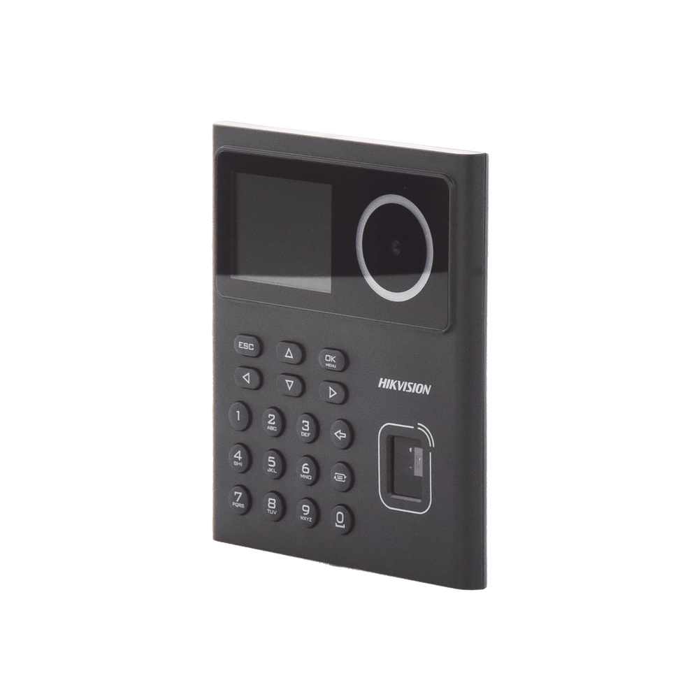 Terminal WiFi de Huella, Facial y Tarjetas MIFARE para Control de Acceso o Asistencia / 500 rostros y 1,000 Huellas y Tarjetas / Detección de Cubrebocas / HikConnect