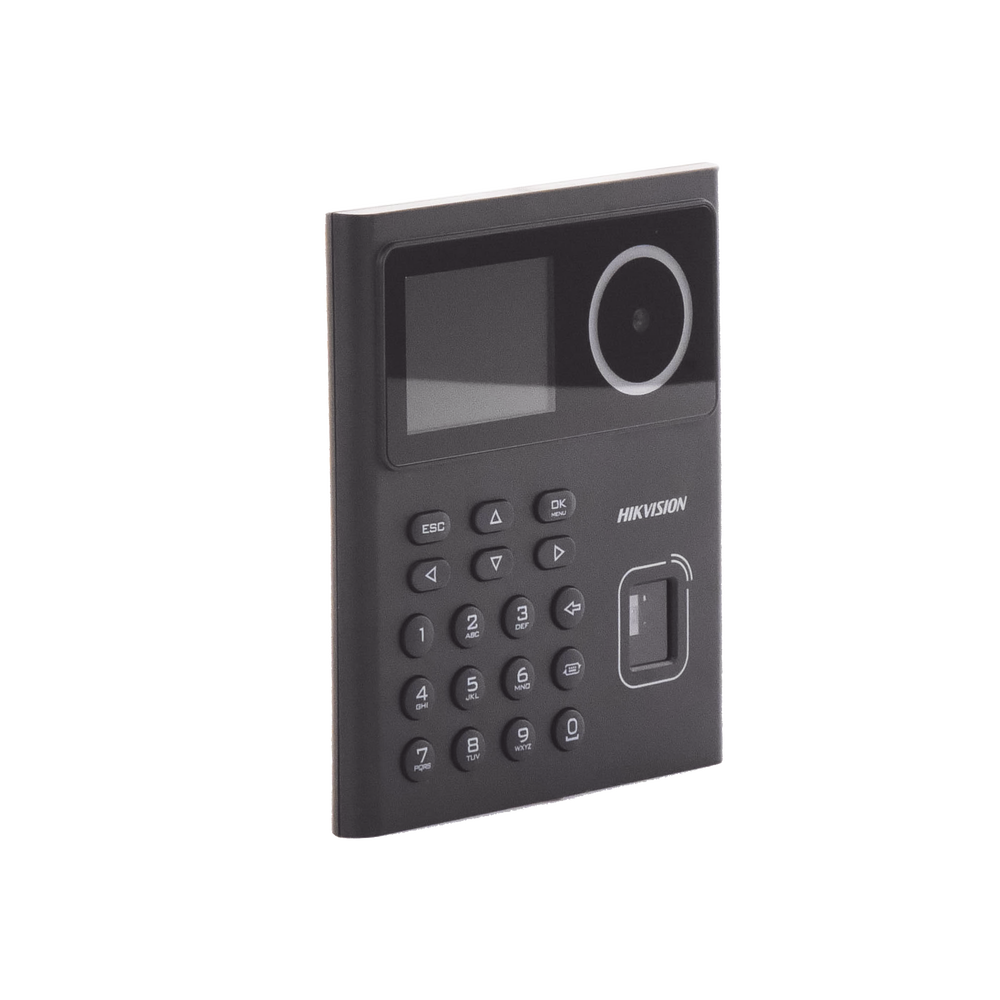 Terminal WiFi de Huella, Facial y Tarjetas MIFARE para Control de Acceso o Asistencia / 500 rostros y 1,000 Huellas y Tarjetas / Detección de Cubrebocas / HikConnect