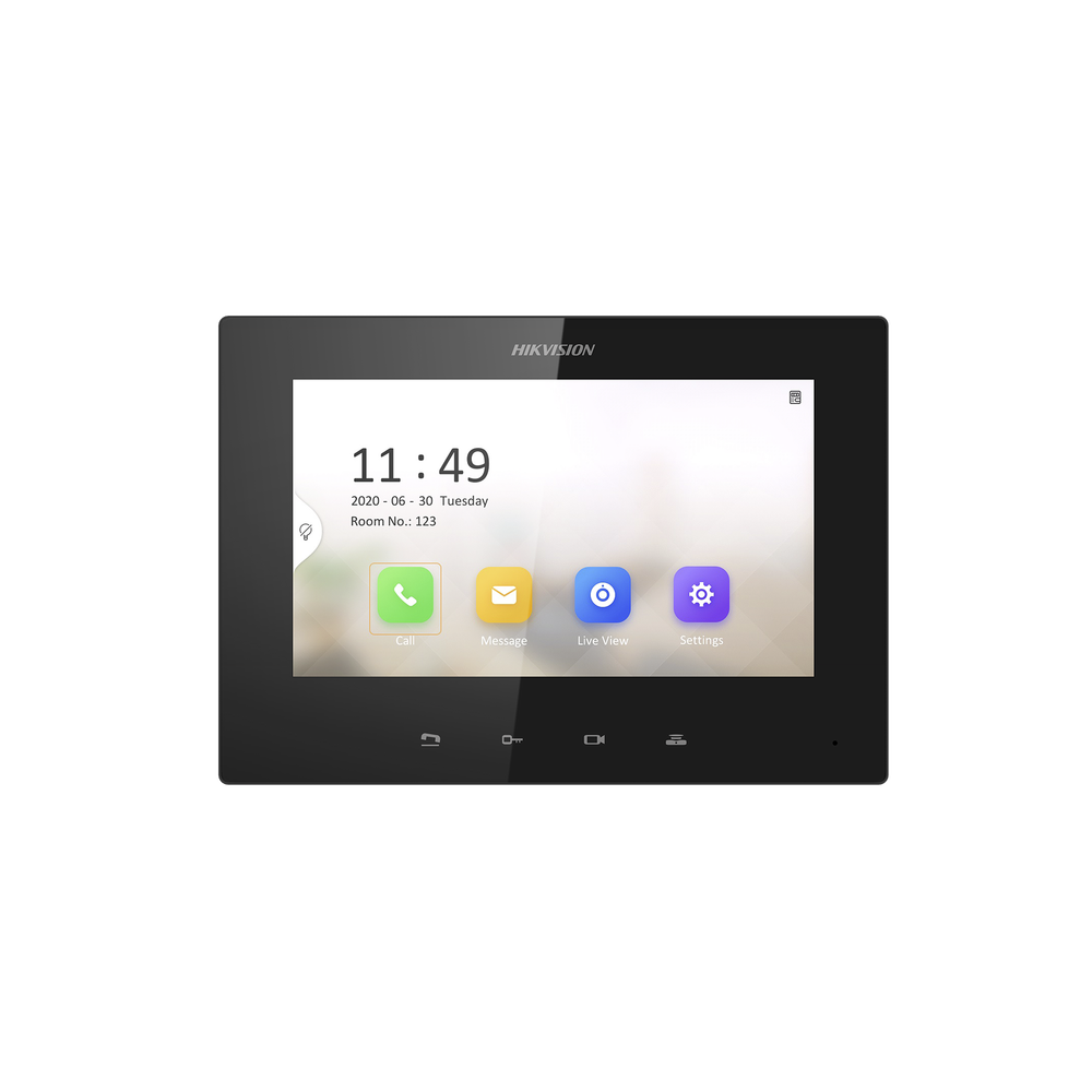 Monitor IP Lite TOUCH 7" para Videoportero IP / Vídeo en Vivo / PoE Estándar / Apertura Remota / Llamada Entre Monitores / Audio de dos vías