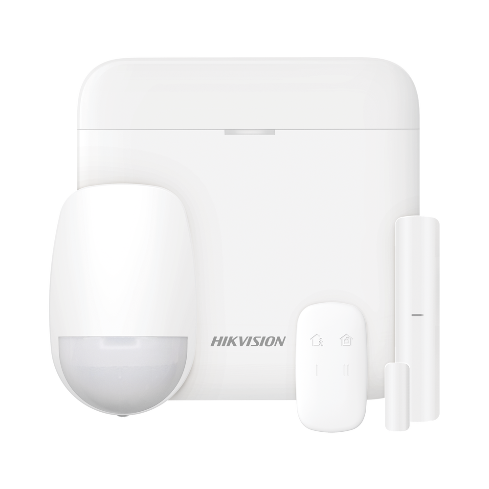 (AX PRO) Kit de Panel de Alarma Inalámbrico de Hikvision / Soporta 48 Zonas / Wi-Fi y Ethernet / Incluye Batería de respaldo / Compatible con los Accesorios AX PRO