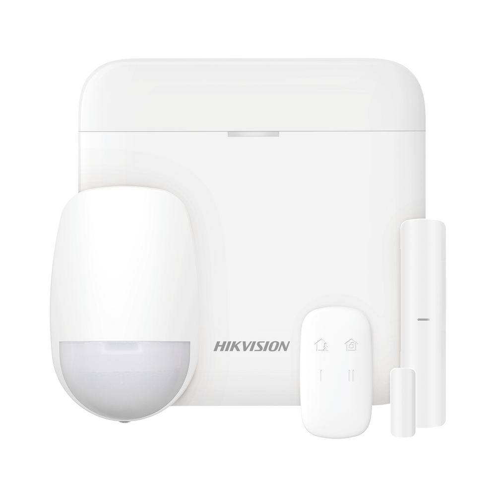 (AX PRO) Kit de Panel de Alarma Inalámbrico de Hikvision / Soporta 64 Zonas / GPRS, Wi-Fi y Ethernet / Incluye Batería de respaldo / Compatible con los Accesorios AX PRO.