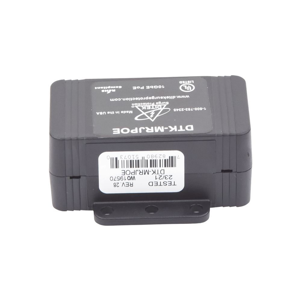 Protector Contra Sobretensiones PoE/HiPoE Hasta 10 GbE, Para Cámaras IP PoE, WAP, Control de Acceso, Iluminación PoE