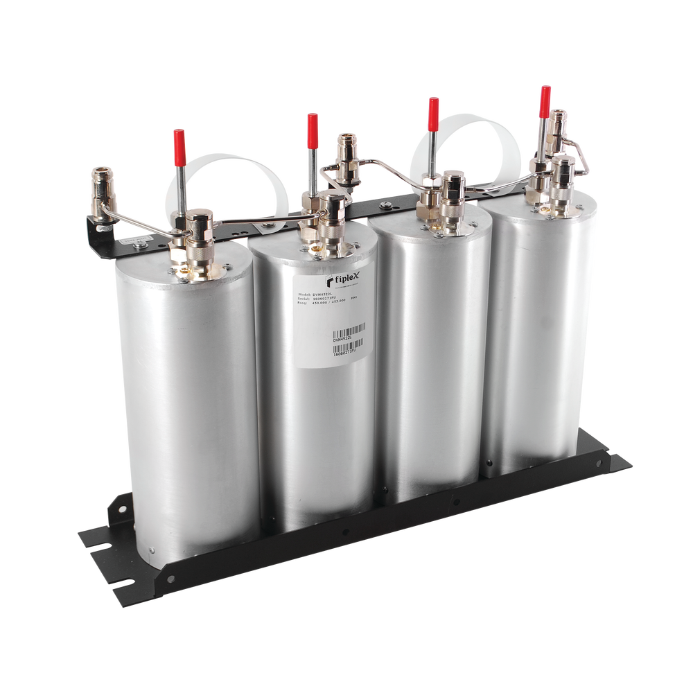 --Descontinuado-Duplexer Pasa Banda-Rechazo de Banda, 400-520 MHz, 4 Cavidades (4" Diam.), 3 MHz, 150 Watt, N Hem.
