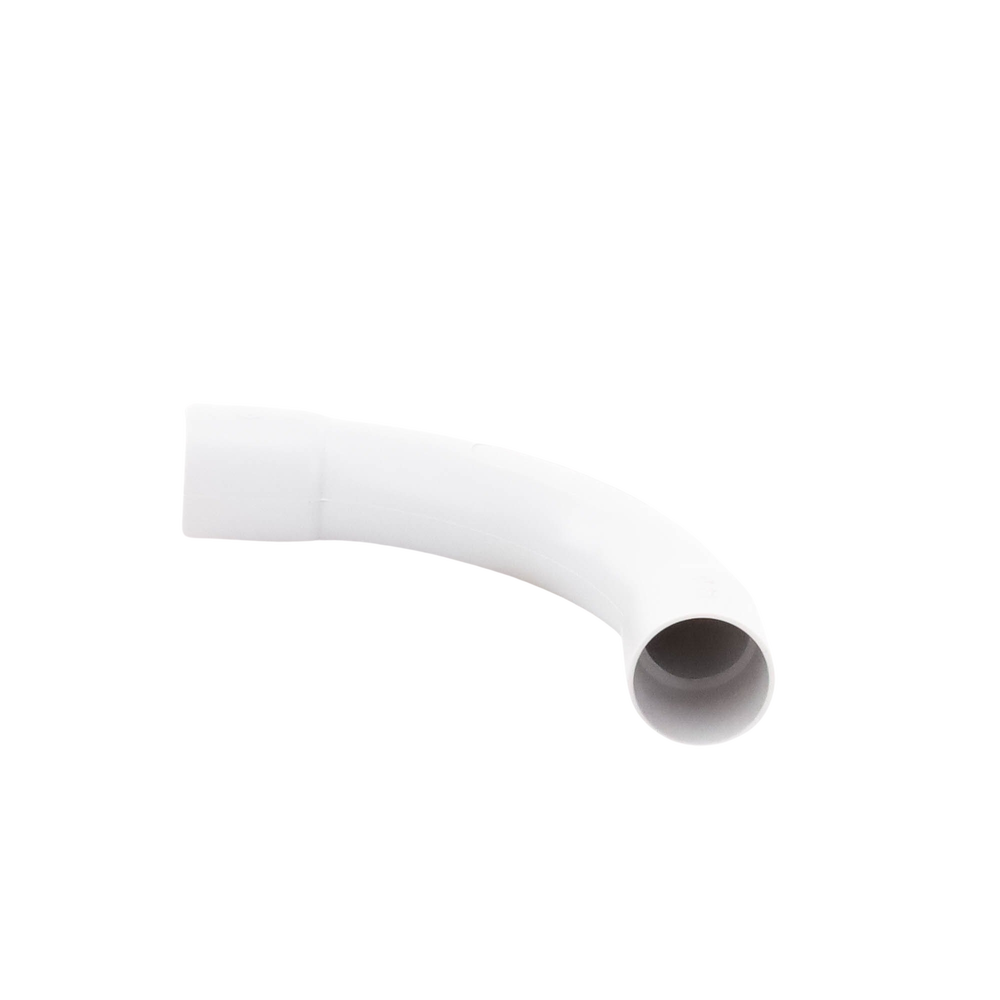 Curva de radio estrecho para tubería rígida, recomendado para cables de datos, PVC Auto-extinguible, de 25 mm