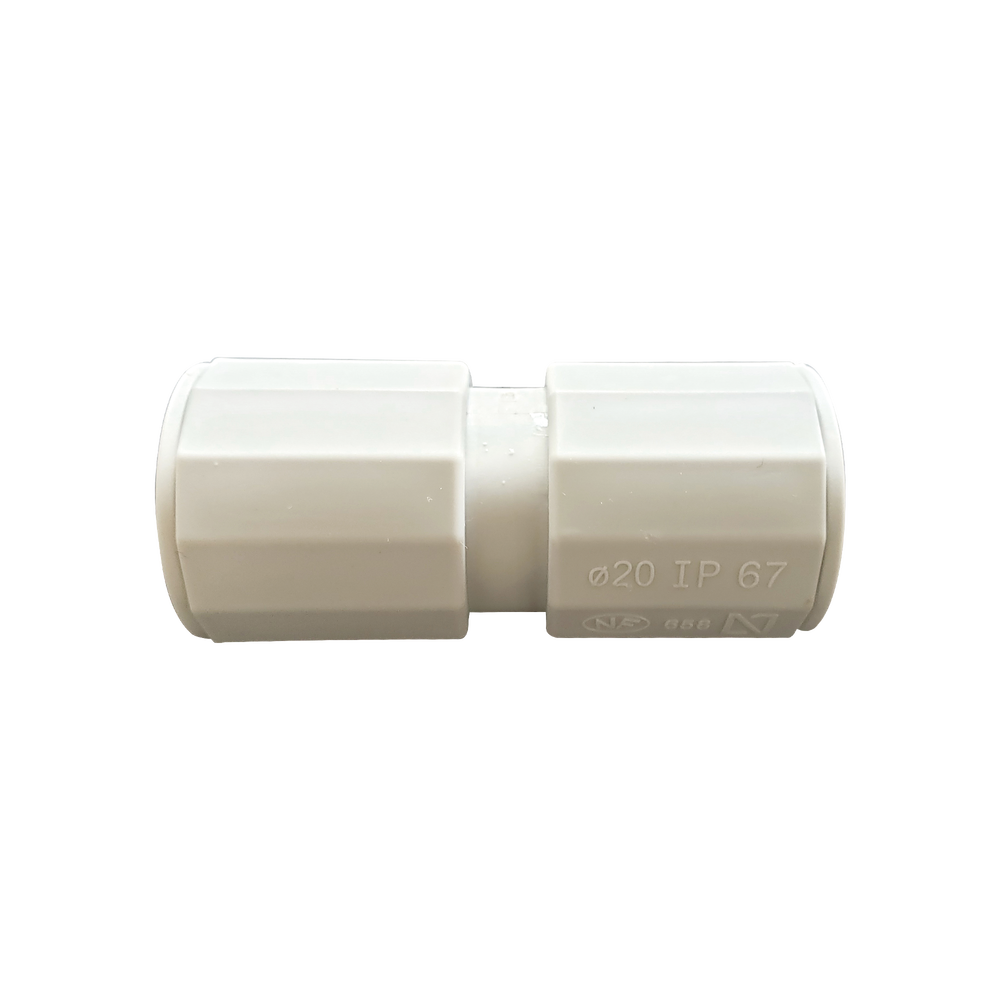 Manguito / Cople Morbidx IP67 libre de halógenos para unir tubería rígida de 20 mm (3/4) permite una instalación hermética no necesita pegamento