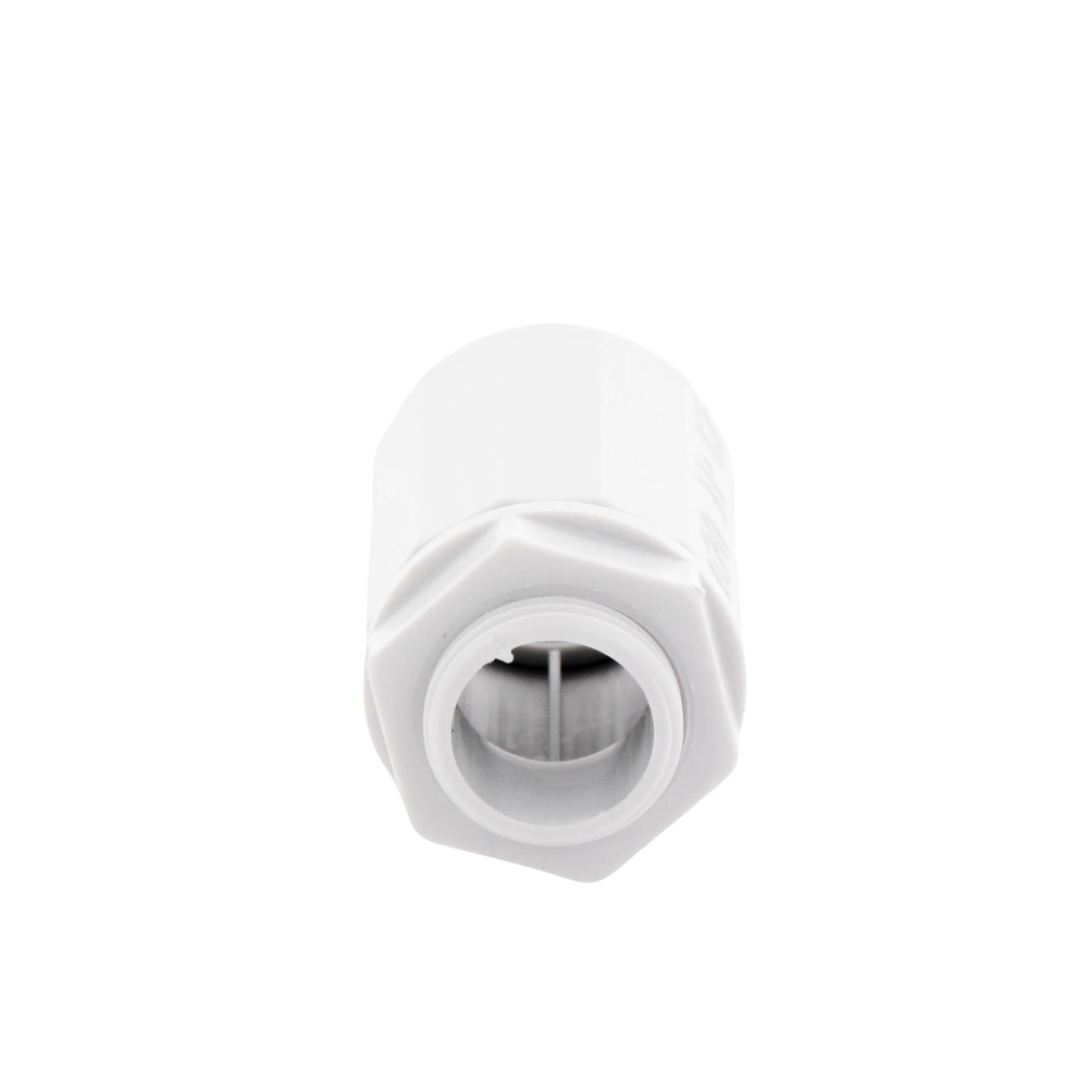 Conector de tubería rígida a caja (Racor), PVC Auto-extinguible, de 20 mm