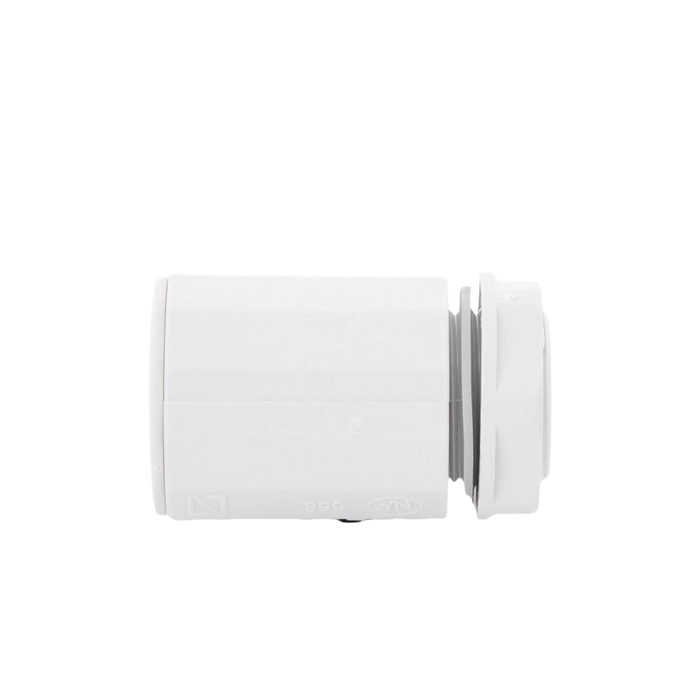 Conector de tubería rígida a caja (Racor), PVC Auto-extinguible, de 50 mm