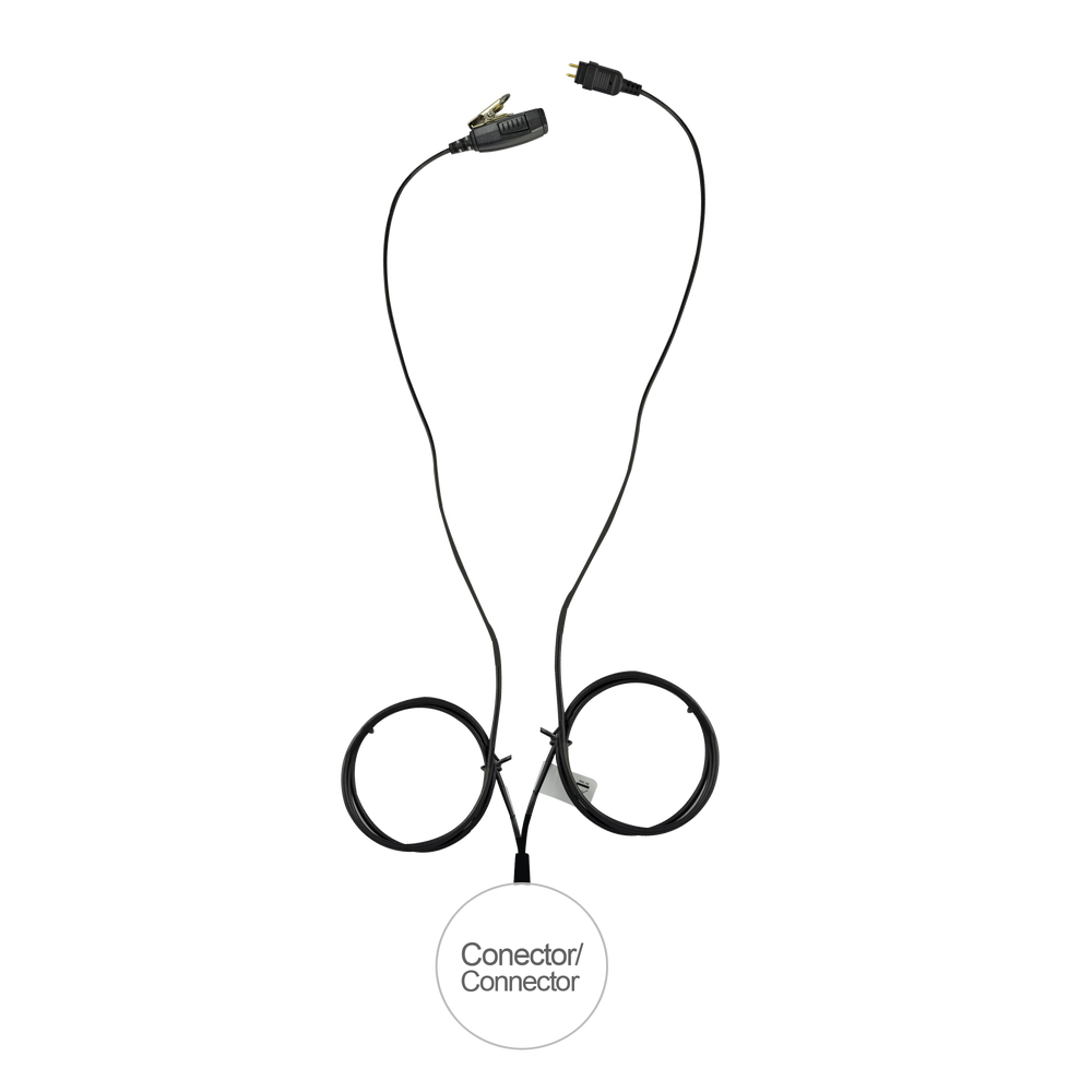 Kit de vigilancia LOC de 2 cables para Motorola DEP550, DEP570, DGP4150, DGP5550/e, DGP8550/e, DGP5050/3, DGP8050/e TETRA Series MTH650/ 700/ 800/ 850, MTP850