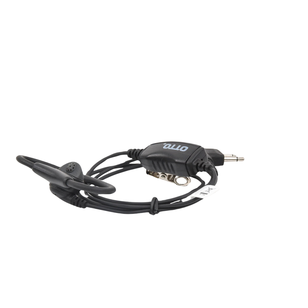 Ring-type earpiece microphone, 40 lbs. resistance cable. Motorola EP450, MAGONE, DEP450, and Hytera TC500/600/700 series.