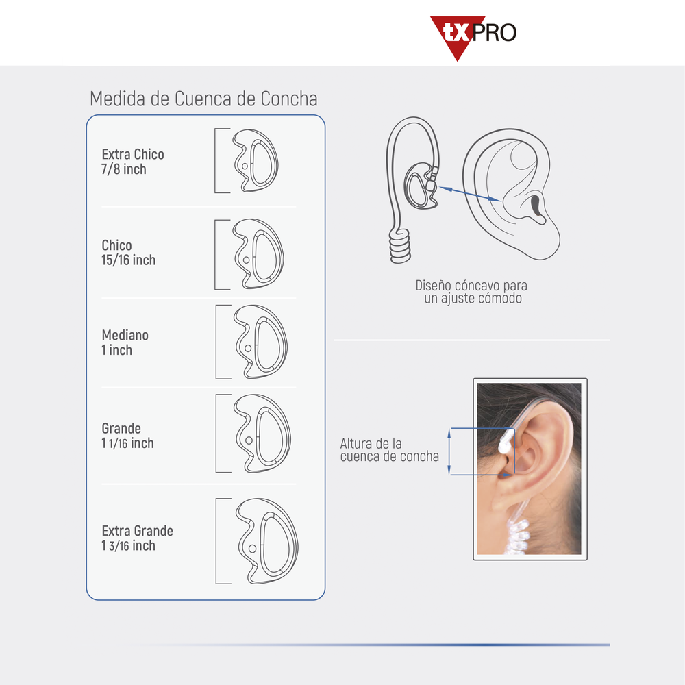 Medium Hypoallergenic Transparent Open Ear Earphone