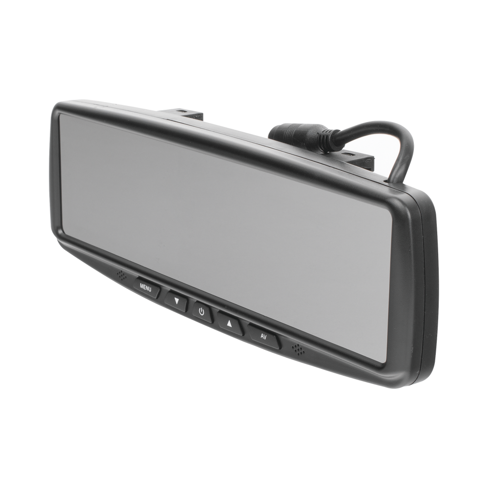 Wired reversing system with camera and 4.3-inch monitor, includes 170° license plate camera