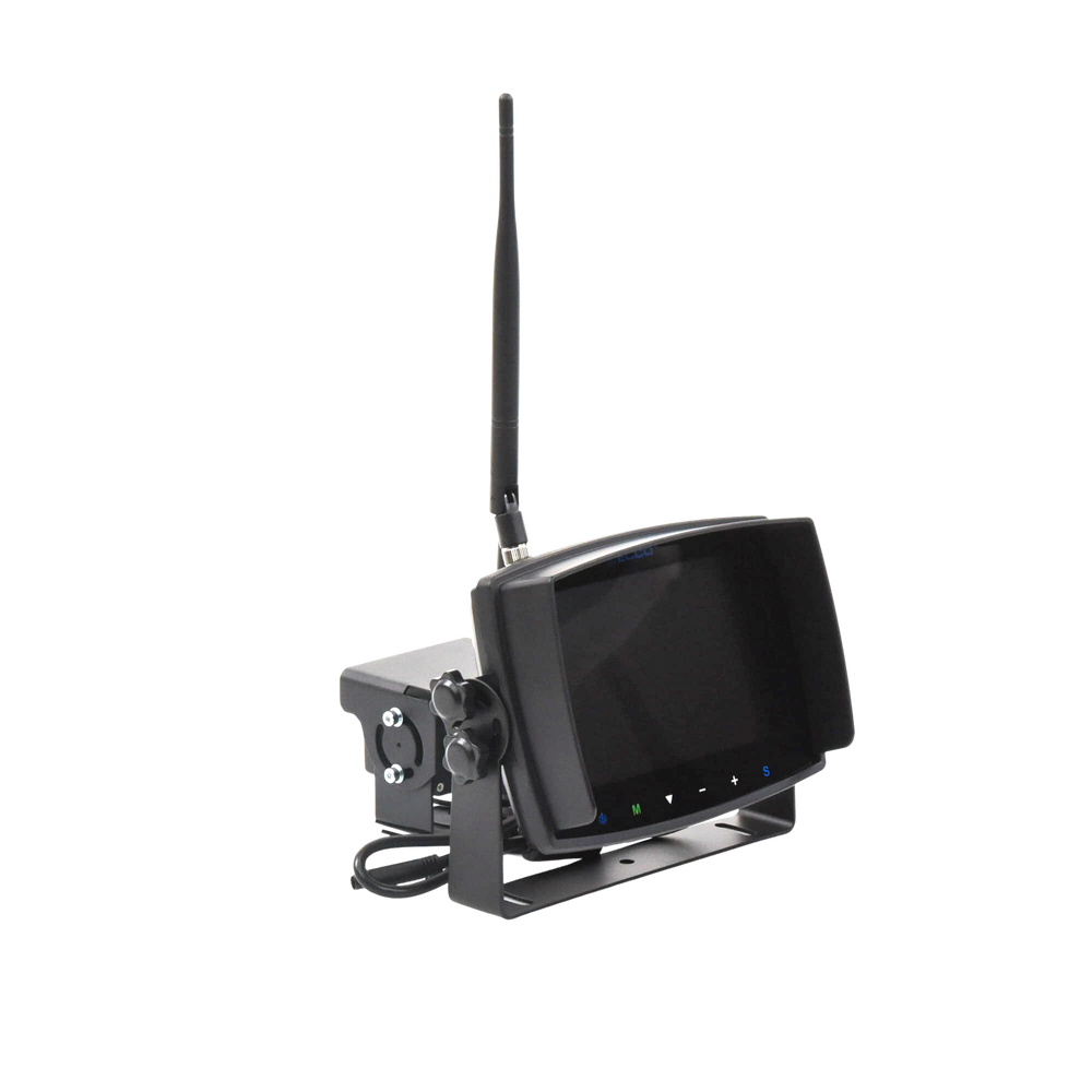 Wireless reversing system with infrared camera and 7" touchscreen monitor
