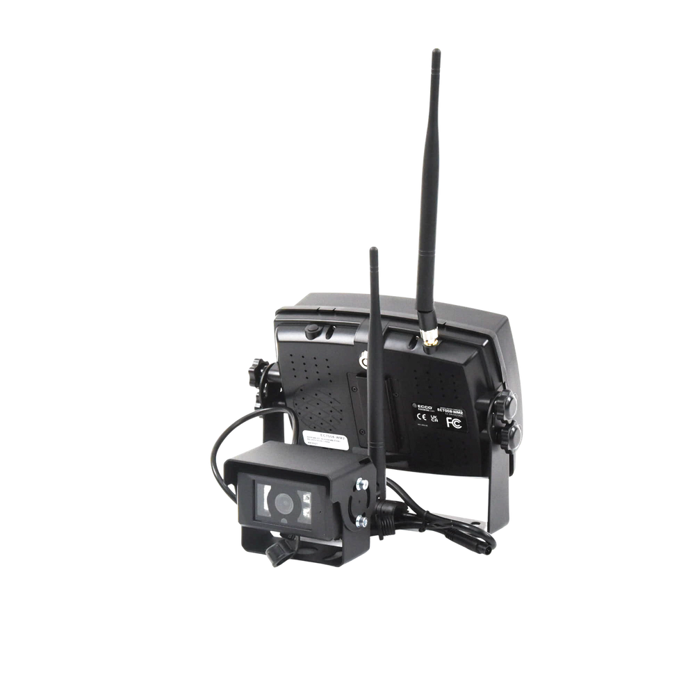 Wireless reversing system with infrared camera and 7" touchscreen monitor